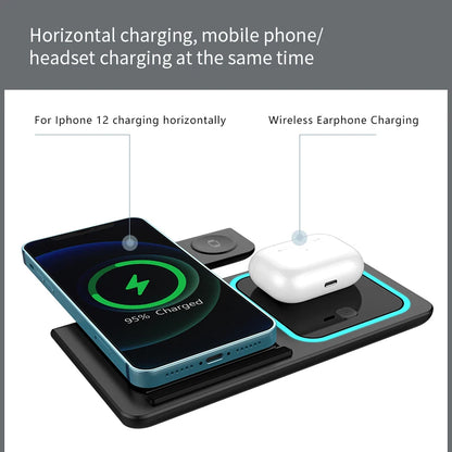 30W LED Fast Wireless Charger Stand