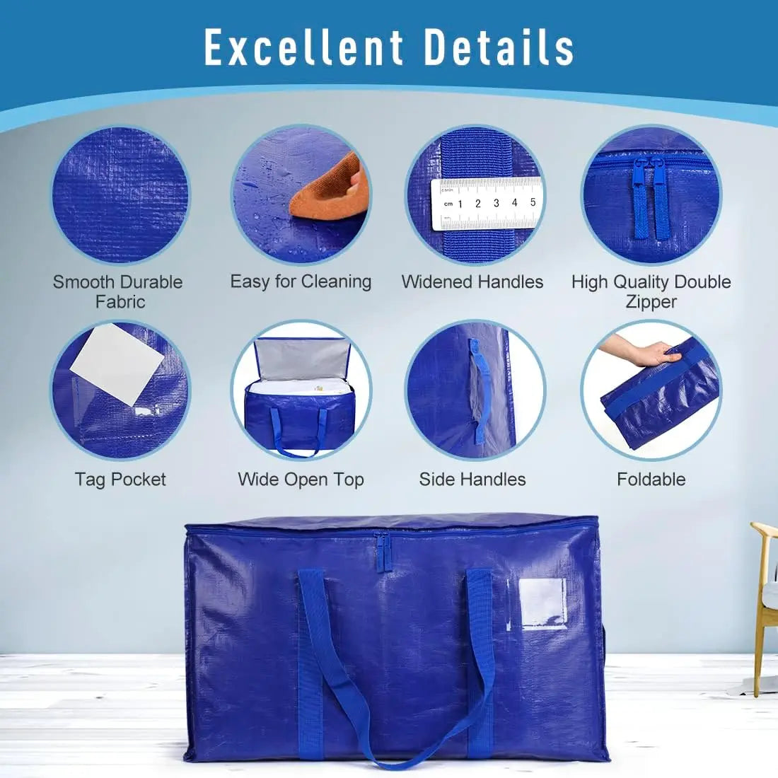 6 Pack Extra Large Heavy Duty Moving Bags