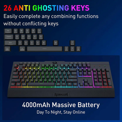 Redragon S151 PRO 3-Mode Wireless Gaming Keyboard