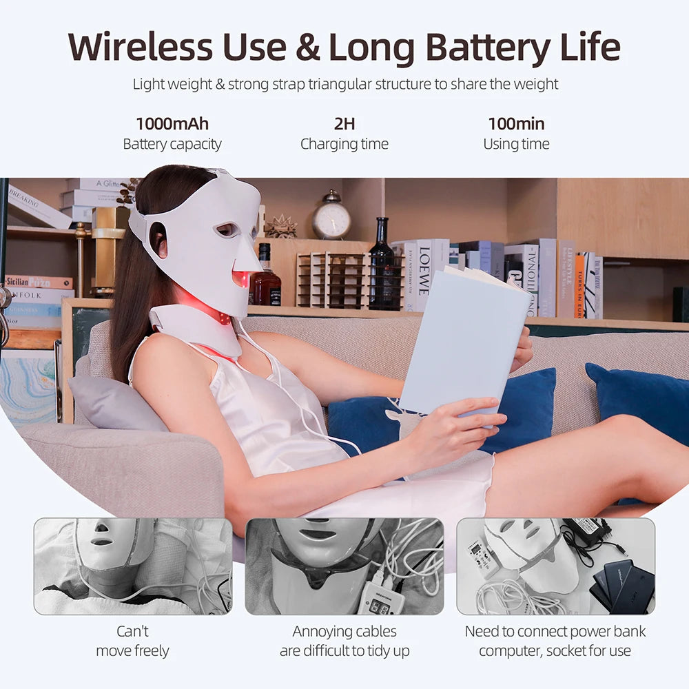 7 Colors Photon Face Neck LED Mask