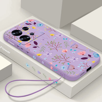 Small Flowers Print Lanyard Case