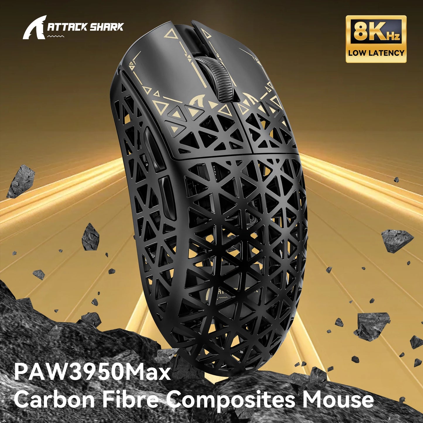 ATTACK SHARK R5 Ultra Carbon Fiber Wireless 8K Gaming Mouse