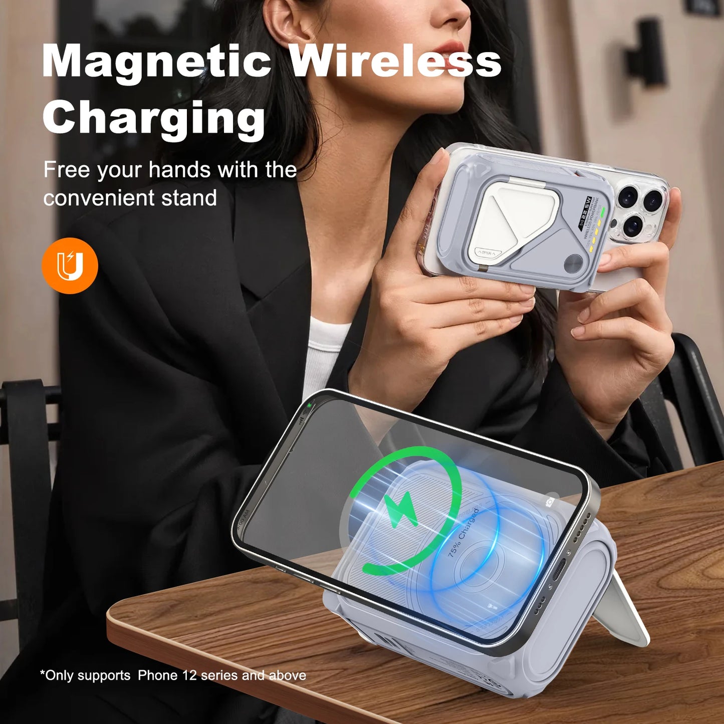 PD 22.5W Fast Charging 10000mAh Magnetic Wireless Power Bank