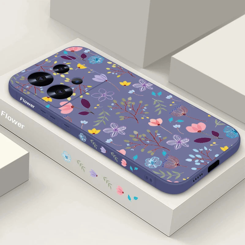 Small Flowers Print Lanyard Case