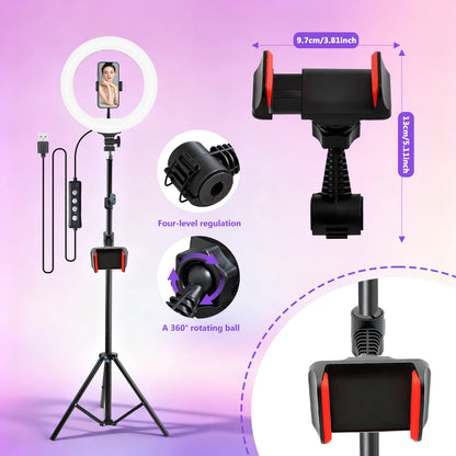 Adjustable 10" RGB Ring Light
