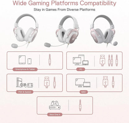 Redragon H510 Zeus White Wired Gaming Headset