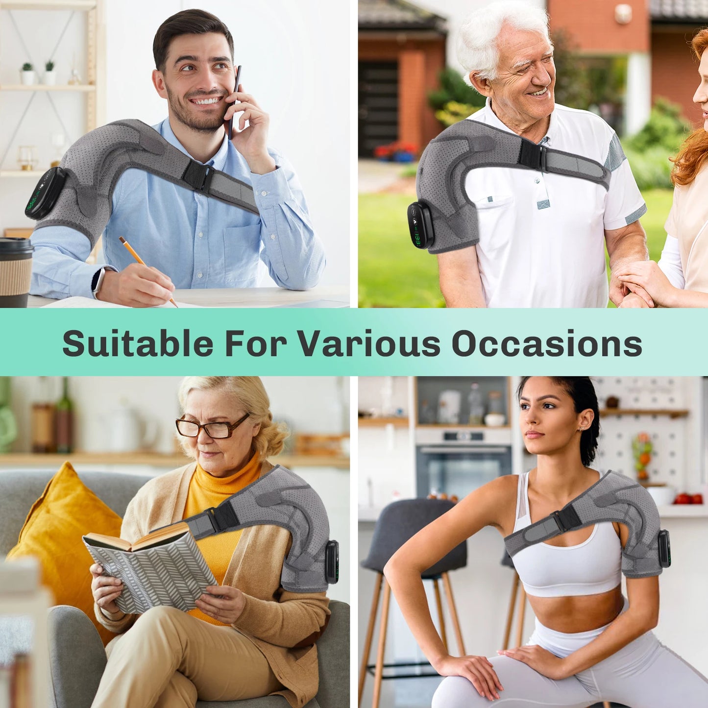 Adjustable Heating Vibration Shoulder Brace