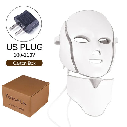 Foreverlily 7 Colors Light LED Facial Skin Care Mask